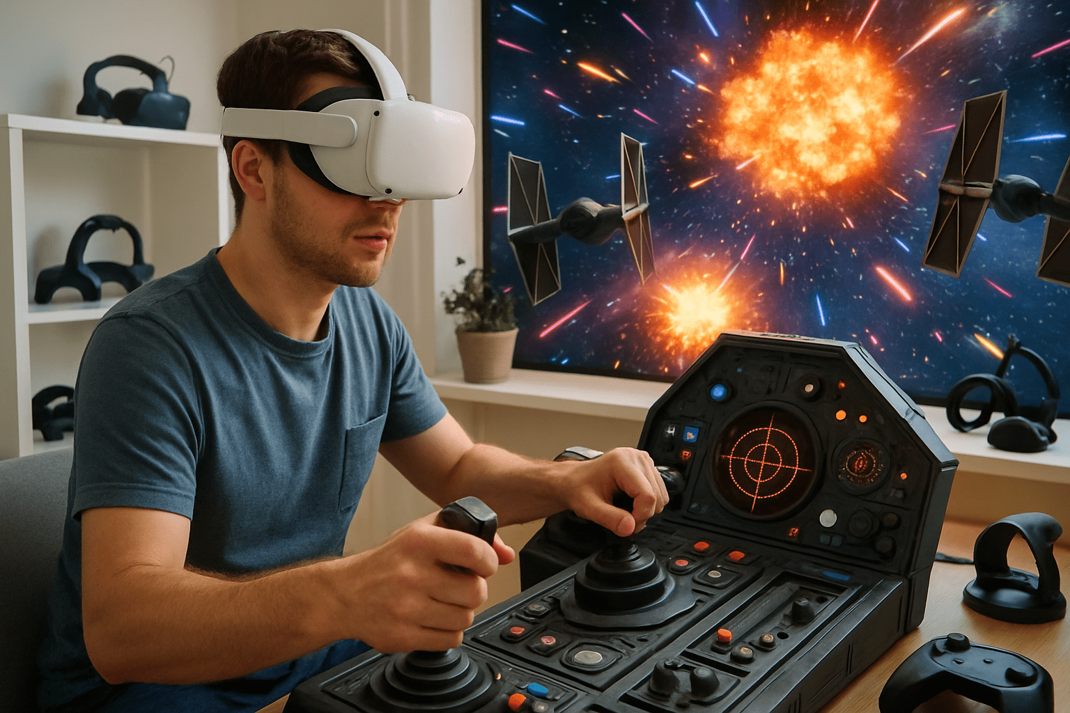 Как я учил Андора управлять TIE, пока сам бороздил просторы VR!